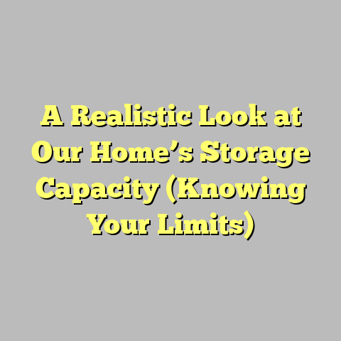 A Realistic Look at Our Home’s Storage Capacity (Knowing Your Limits)