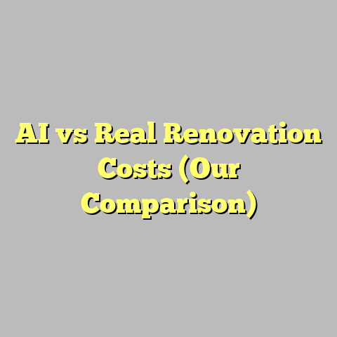 AI vs Real Renovation Costs (Our Comparison)