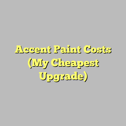 Accent Paint Costs (My Cheapest Upgrade)