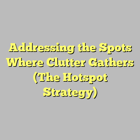 Addressing the Spots Where Clutter Gathers (The Hotspot Strategy)