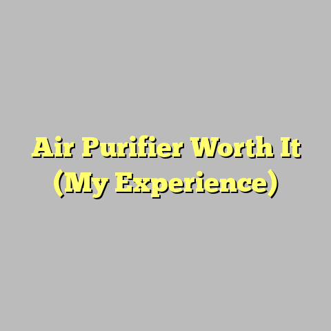 Air Purifier Worth It (My Experience)