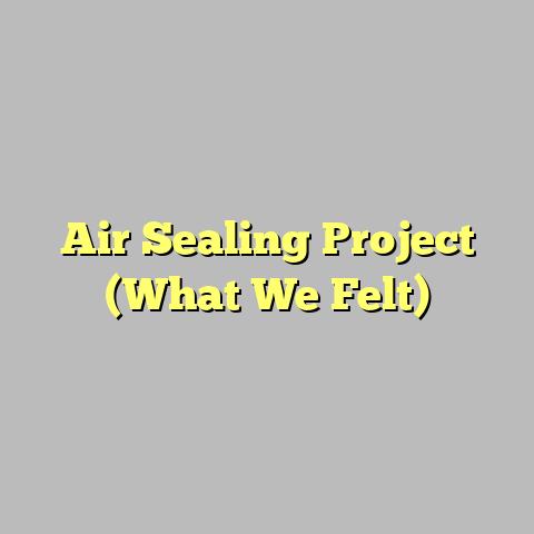 Air Sealing Project (What We Felt)
