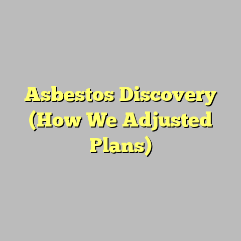 Asbestos Discovery (How We Adjusted Plans)