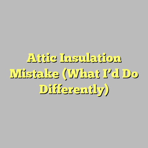 Attic Insulation Mistake (What I’d Do Differently)