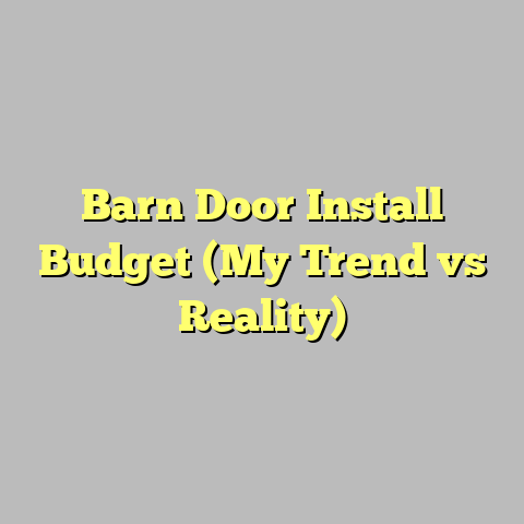Barn Door Install Budget (My Trend vs Reality)