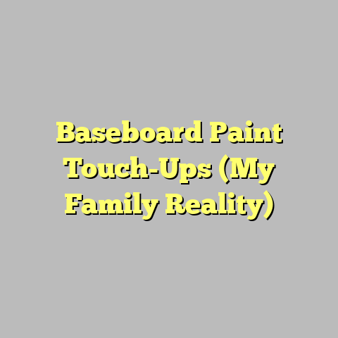 Baseboard Paint Touch-Ups (My Family Reality)