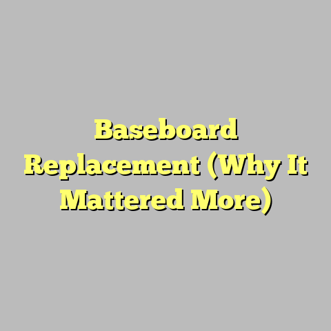 Baseboard Replacement (Why It Mattered More)