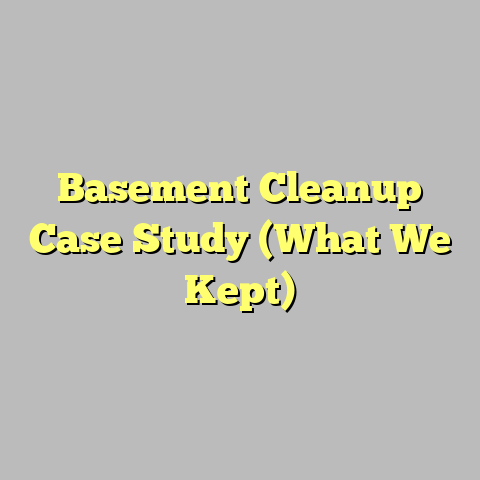 Basement Cleanup Case Study (What We Kept)