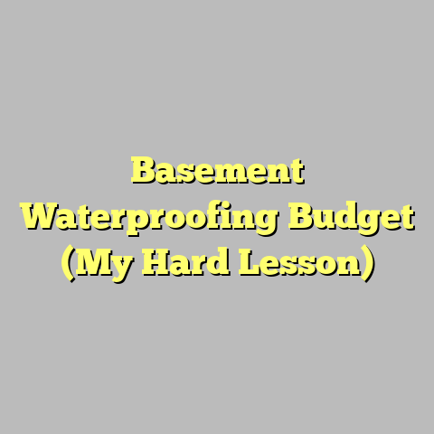 Basement Waterproofing Budget (My Hard Lesson)