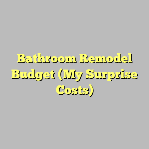 Bathroom Remodel Budget (My Surprise Costs)