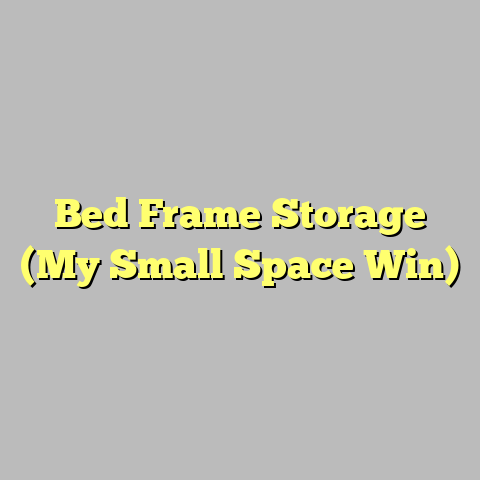 Bed Frame Storage (My Small Space Win)