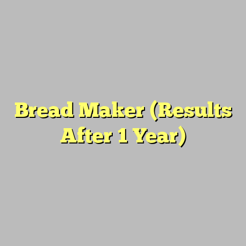 Bread Maker (Results After 1 Year)