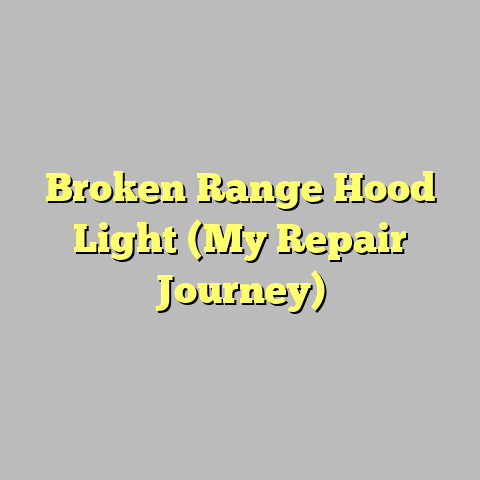 Broken Range Hood Light (My Repair Journey)