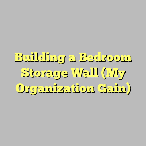Building a Bedroom Storage Wall (My Organization Gain)
