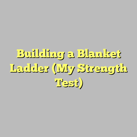 Building a Blanket Ladder (My Strength Test)