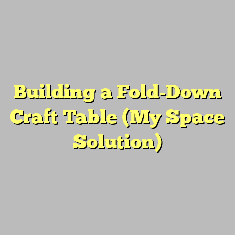 Building a Fold-Down Craft Table (My Space Solution)
