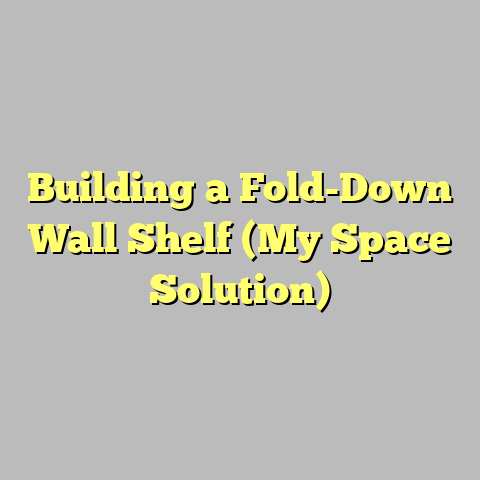 Building a Fold-Down Wall Shelf (My Space Solution)