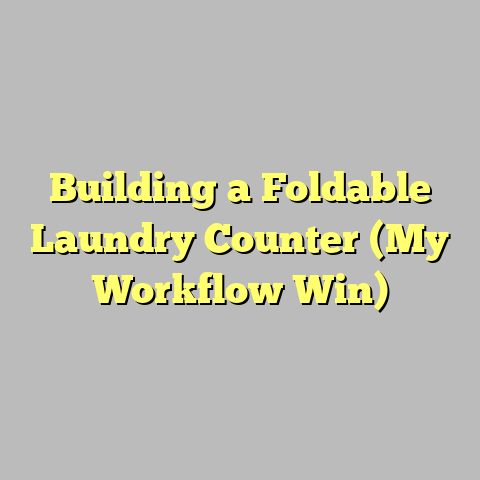 Building a Foldable Laundry Counter (My Workflow Win)