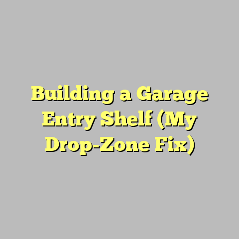 Building a Garage Entry Shelf (My Drop-Zone Fix)