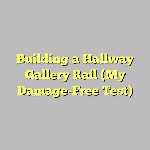Building a Hallway Gallery Rail (My Damage-Free Test)