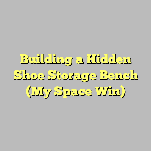 Building a Hidden Shoe Storage Bench (My Space Win)