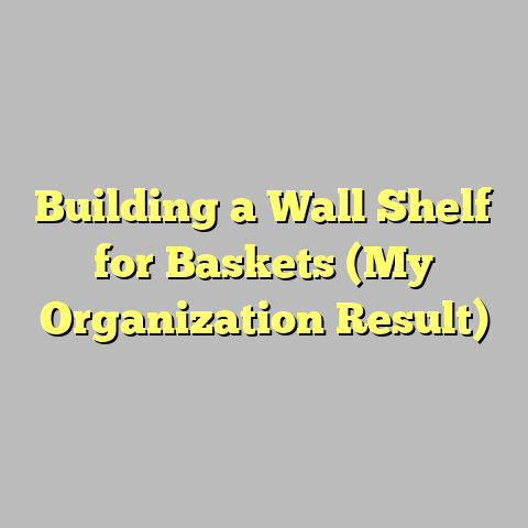 Building a Wall Shelf for Baskets (My Organization Result)