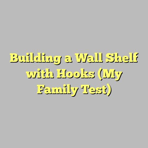 Building a Wall Shelf with Hooks (My Family Test)