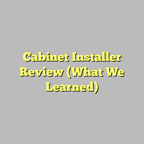 Cabinet Installer Review (What We Learned)