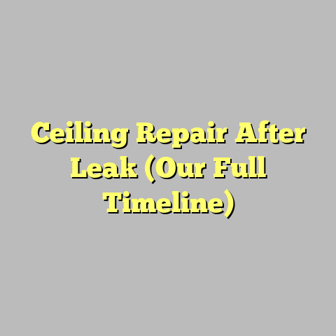 Ceiling Repair After Leak (Our Full Timeline)