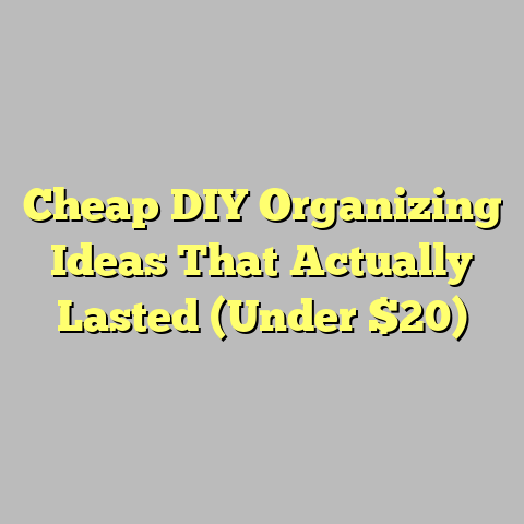 Cheap DIY Organizing Ideas That Actually Lasted (Under $20)