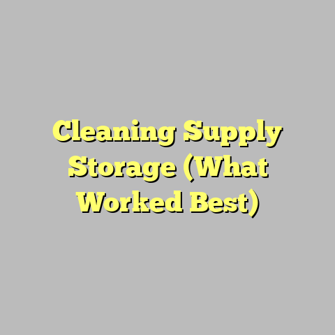 Cleaning Supply Storage (What Worked Best)