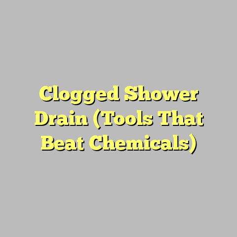 Clogged Shower Drain (Tools That Beat Chemicals)