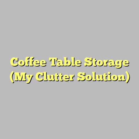 Coffee Table Storage (My Clutter Solution)