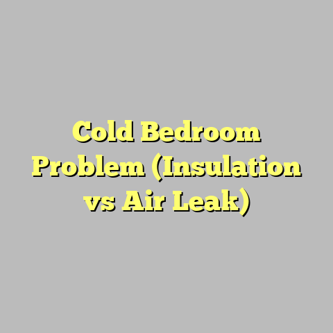 Cold Bedroom Problem (Insulation vs Air Leak)
