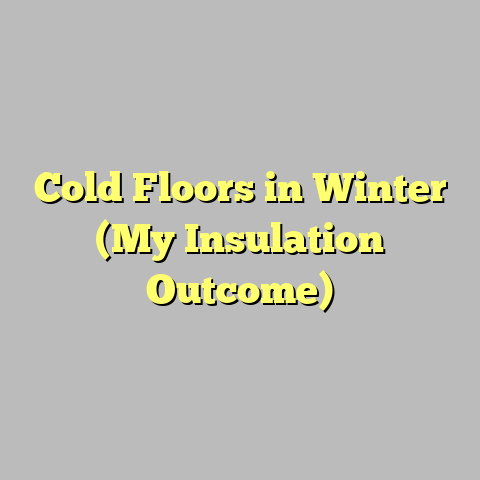 Cold Floors in Winter (My Insulation Outcome)
