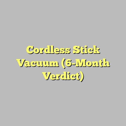 Cordless Stick Vacuum (6-Month Verdict)