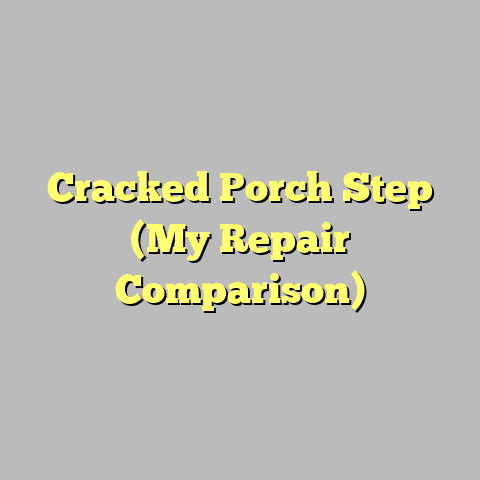 Cracked Porch Step (My Repair Comparison)