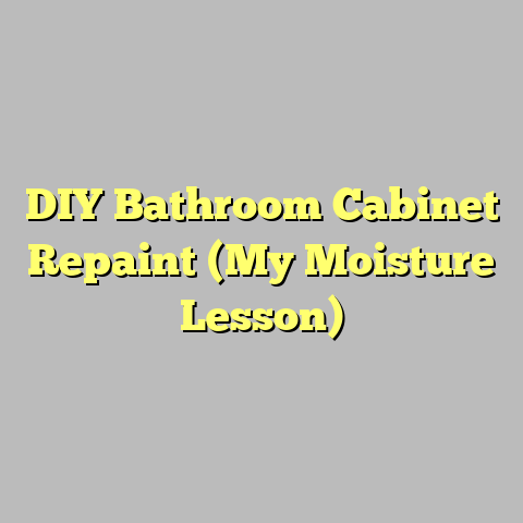 DIY Bathroom Cabinet Repaint (My Moisture Lesson)