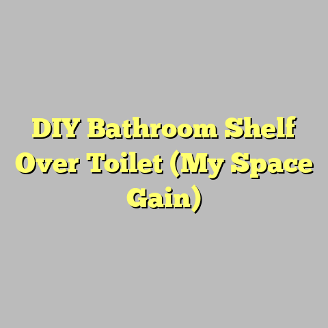 DIY Bathroom Shelf Over Toilet (My Space Gain)