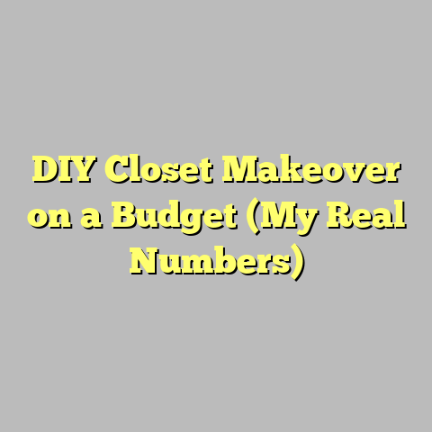 DIY Closet Makeover on a Budget (My Real Numbers)