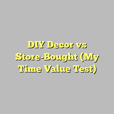 DIY Decor vs Store-Bought (My Time Value Test)