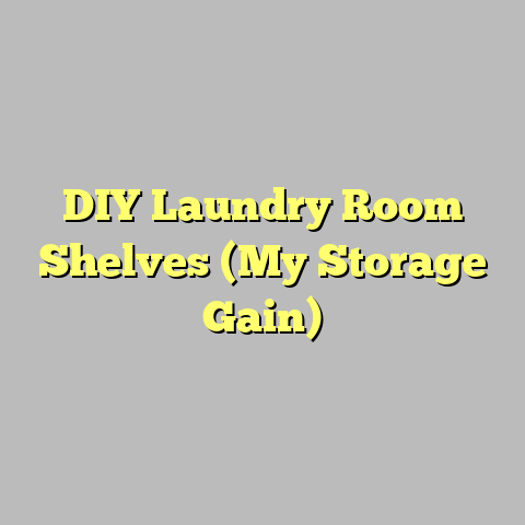 DIY Laundry Room Shelves (My Storage Gain)