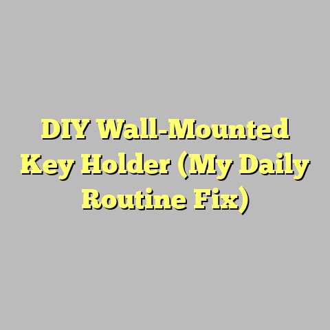 DIY Wall-Mounted Key Holder (My Daily Routine Fix)