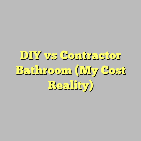 DIY vs Contractor Bathroom (My Cost Reality)