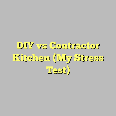 DIY vs Contractor Kitchen (My Stress Test)