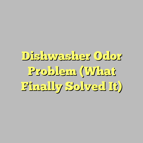 Dishwasher Odor Problem (What Finally Solved It)