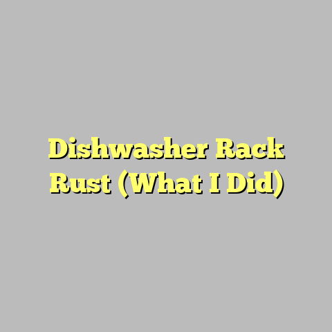 Dishwasher Rack Rust (What I Did)