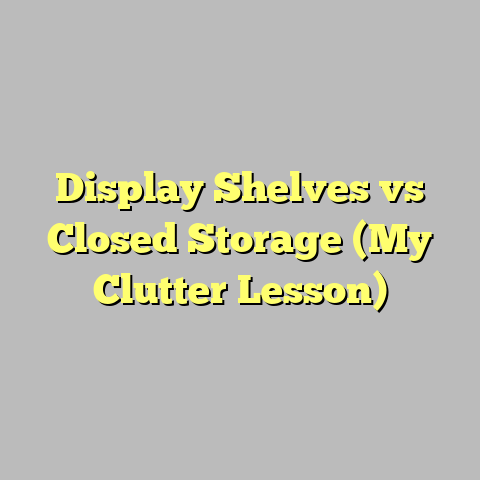 Display Shelves vs Closed Storage (My Clutter Lesson)