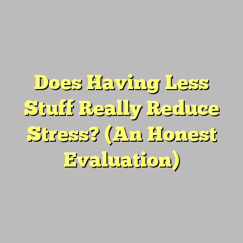 Does Having Less Stuff Really Reduce Stress? (An Honest Evaluation)