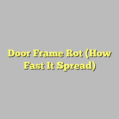 Door Frame Rot (How Fast It Spread)